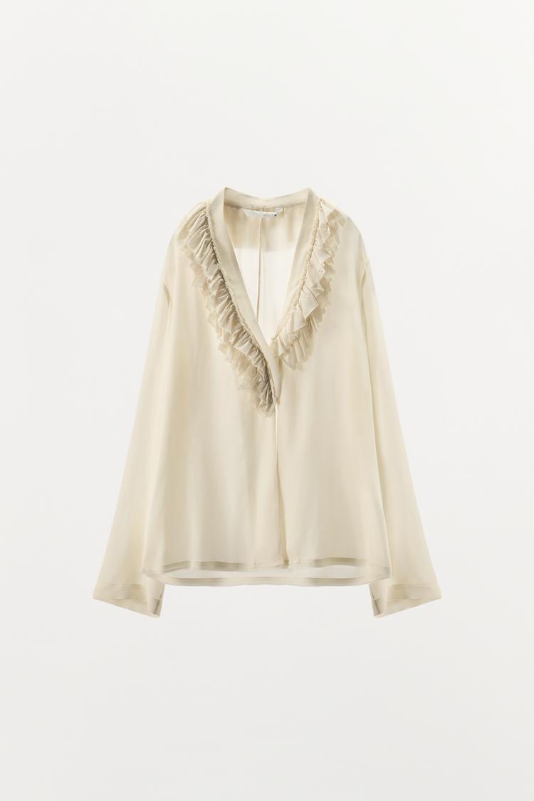 Shirt Fluid With Ruffles ZW Collection Limited Edition